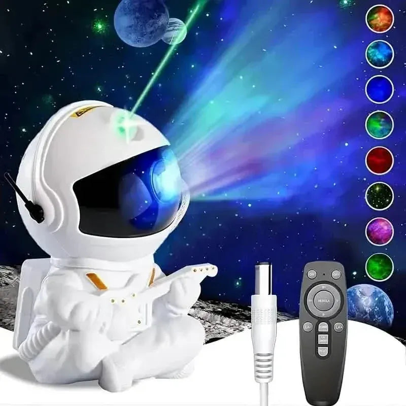 Celestial Star Guitar Night Light Projector - Vibrant LED Nebula Effects - A-1 Thread Vault