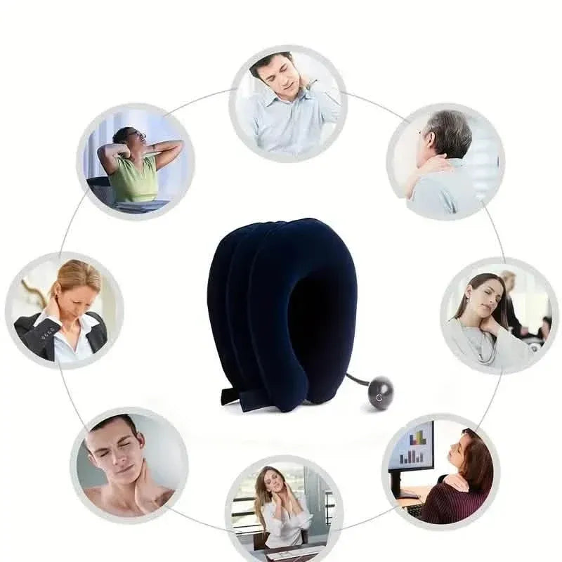 Cervical Neck Traction Device Inflatable Neck Stretcher - A-1 Thread Vault
