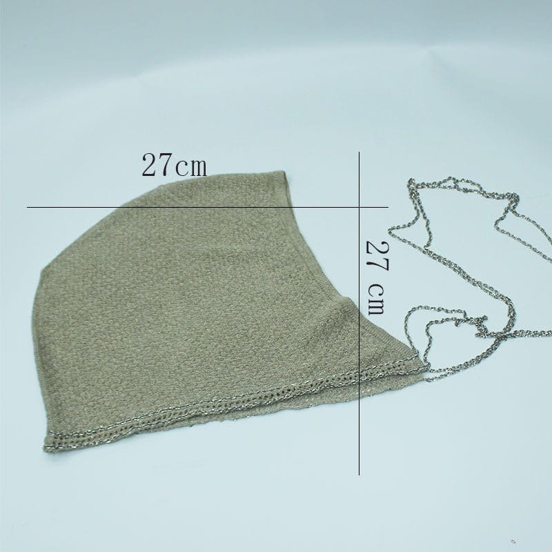 Chain Trim Hijab Cap | Sparkle Knit Balaclava with Chains(MAC375) - A-1 Thread Vault