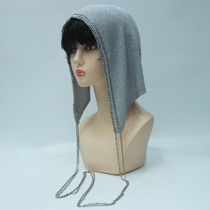 Chain Trim Hijab Cap | Sparkle Knit Balaclava with Chains(MAC375) - A-1 Thread Vault