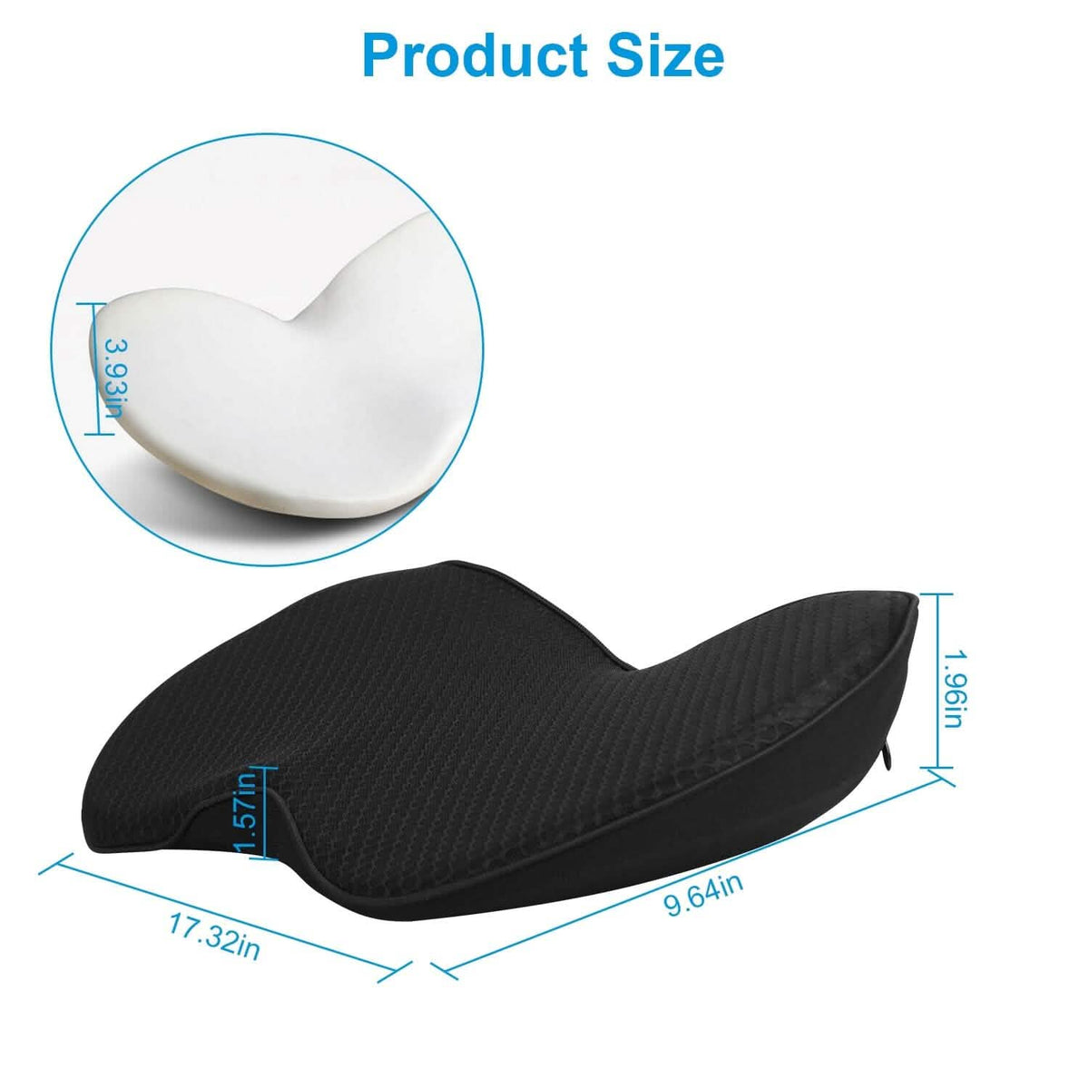 Chair Seat Cushion Car Memory Foam Pad - A-1 Thread Vault