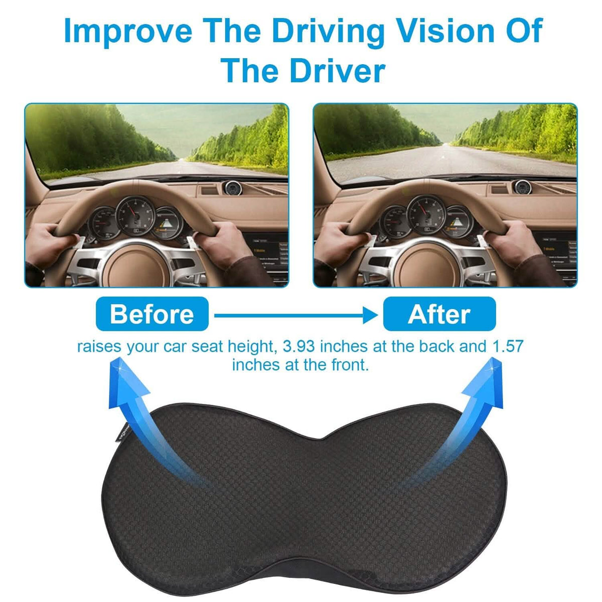 Chair Seat Cushion Car Memory Foam Pad - A-1 Thread Vault