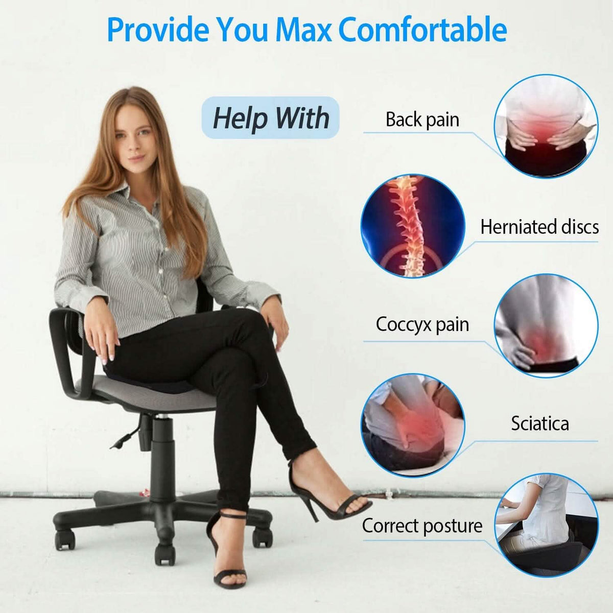 Chair Seat Cushion Car Memory Foam Pad - A-1 Thread Vault