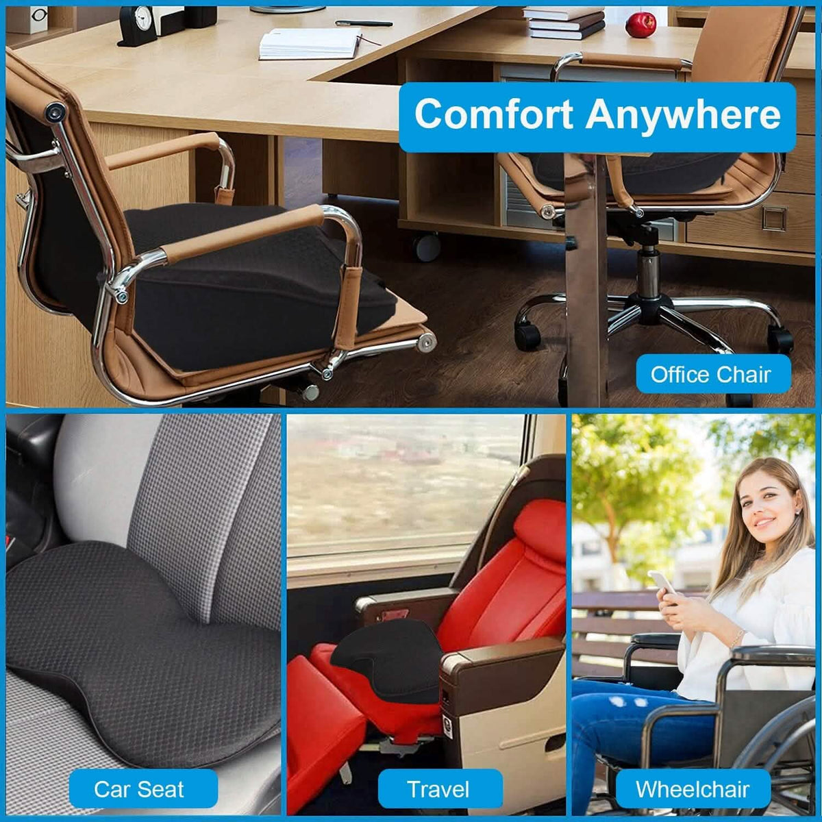 Chair Seat Cushion Car Memory Foam Pad - A-1 Thread Vault