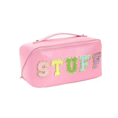 Chenille Letter Patches Cosmetic Bag - A-1 Thread Vault