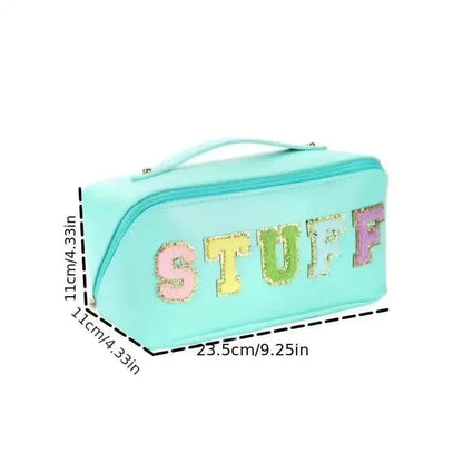 Chenille Letter Patches Cosmetic Bag - A-1 Thread Vault