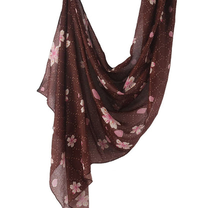 Cherry Blossom Print Hijab Scarf(MH241) - A-1 Thread Vault