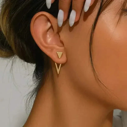 Chic Minimalist Triangle Design Earrings - A-1 Thread Vault