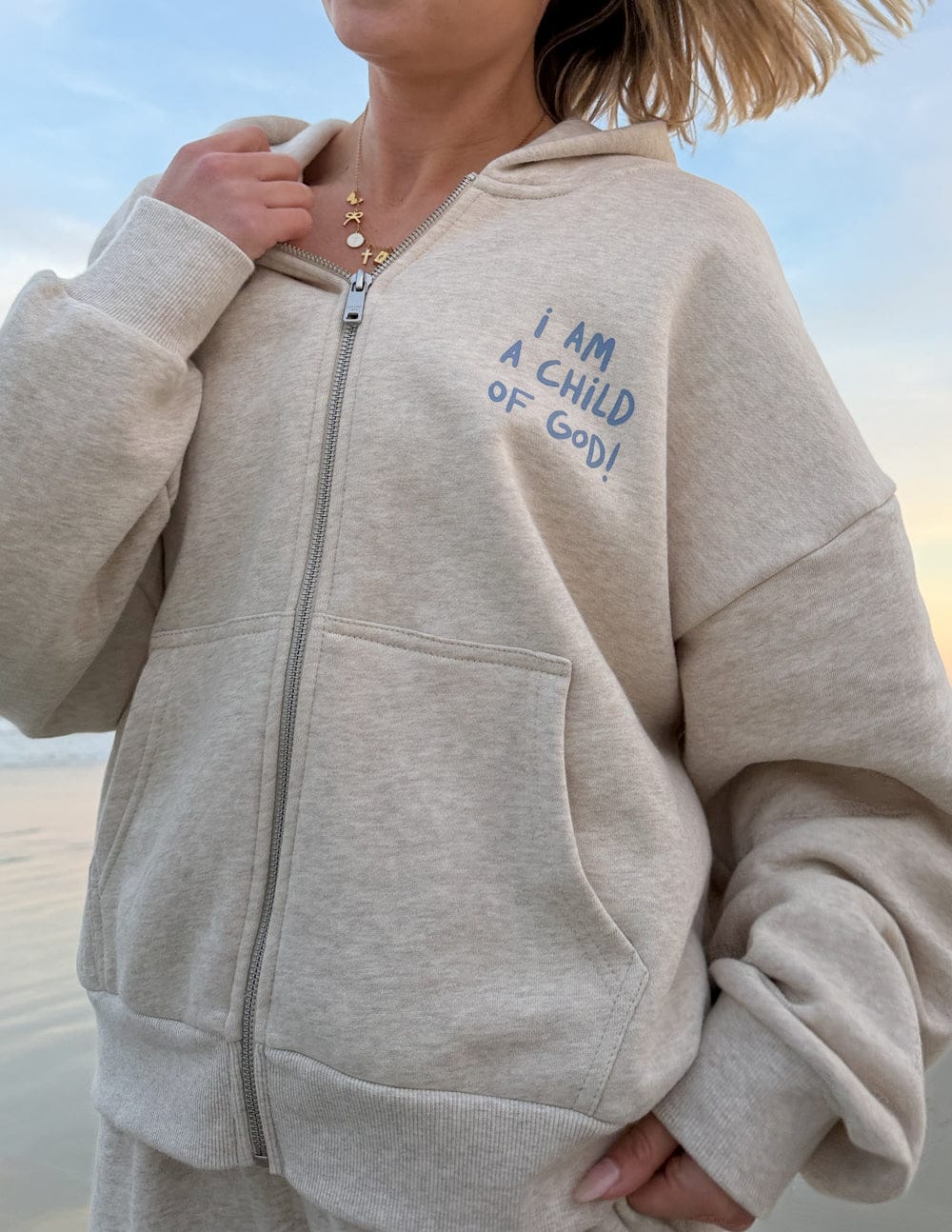 Child of God Eggshell Full-Zip Hoodie - A-1 Thread Vault