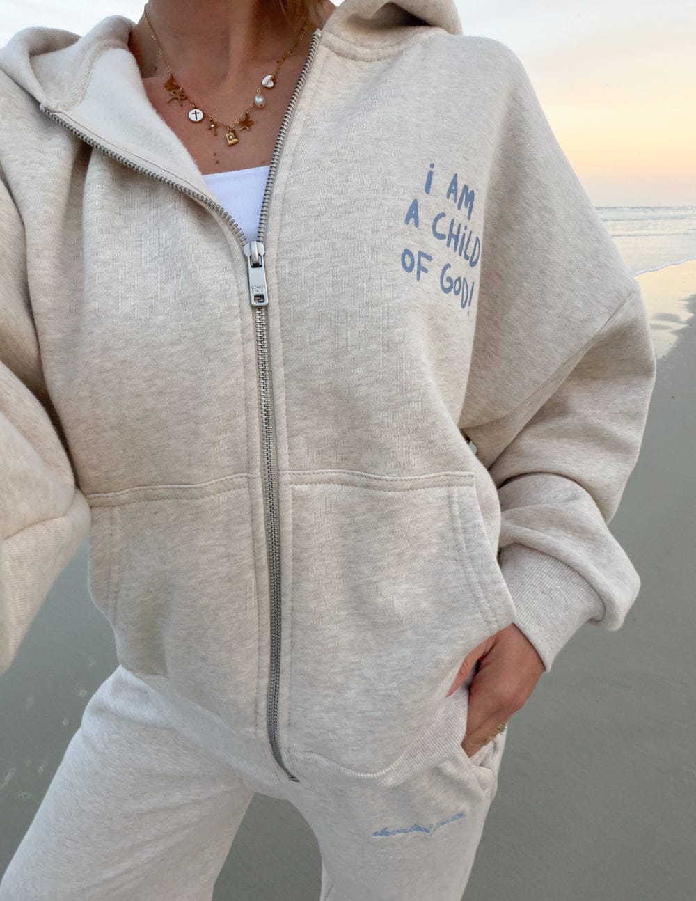 Child of God Eggshell Full-Zip Hoodie - A-1 Thread Vault