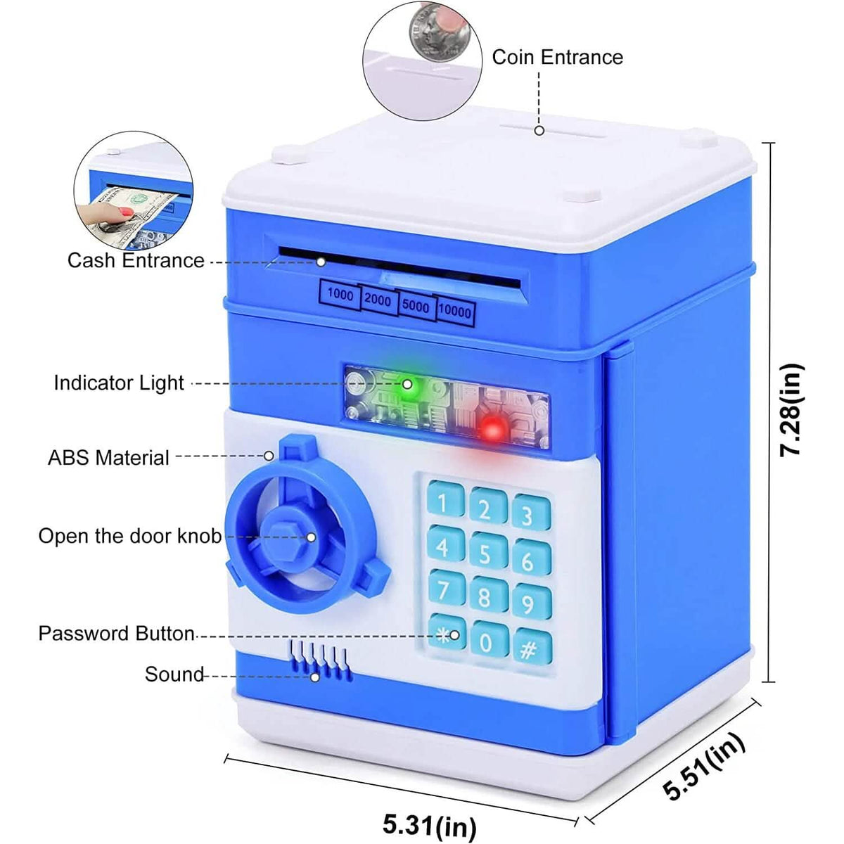 Children's Cartoon Password Box Piggy Bank - A-1 Thread Vault