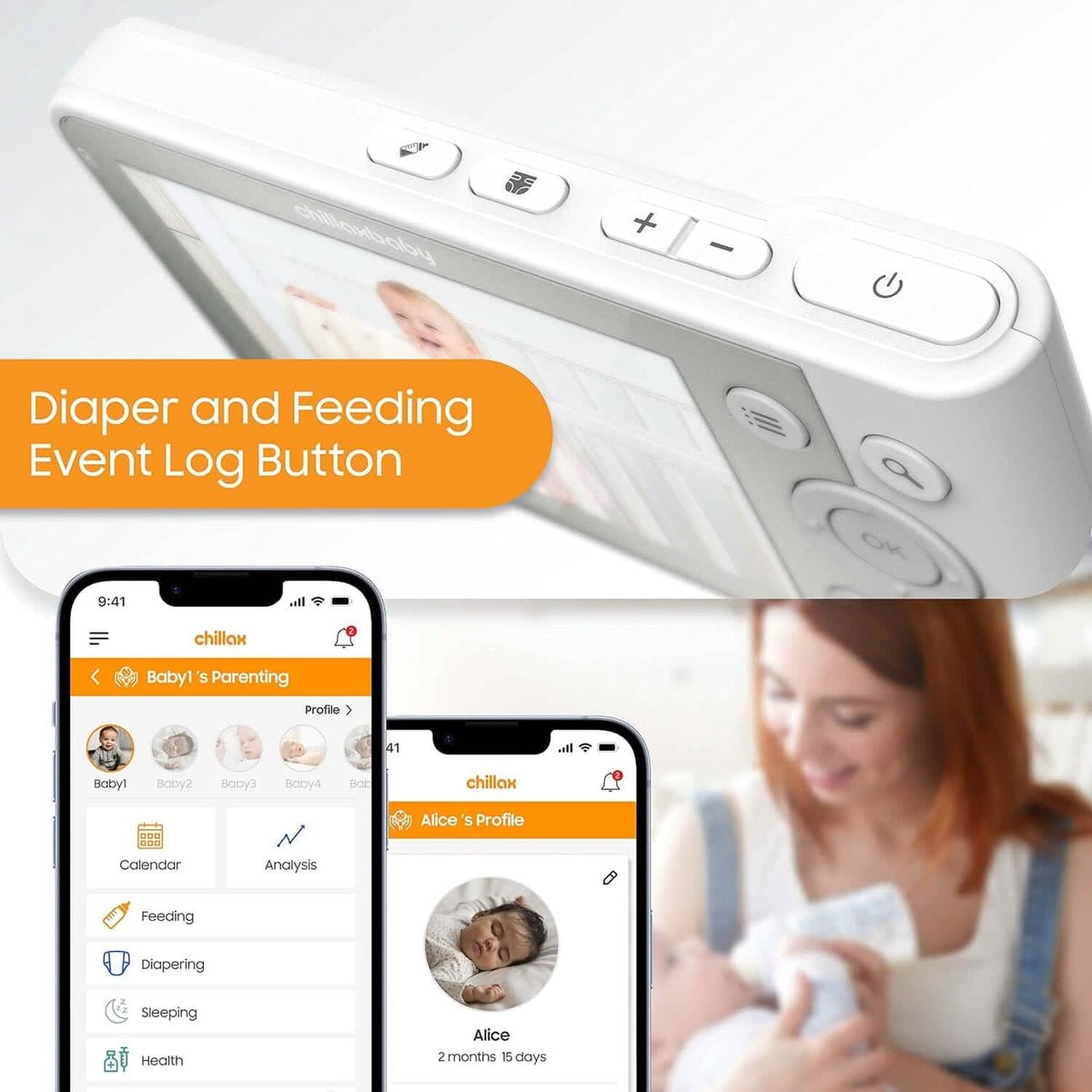Chillax Giraffe Pro 1080p Camera and 4.3” Video Smart Baby Monitor (Refurbished) - A-1 Thread Vault