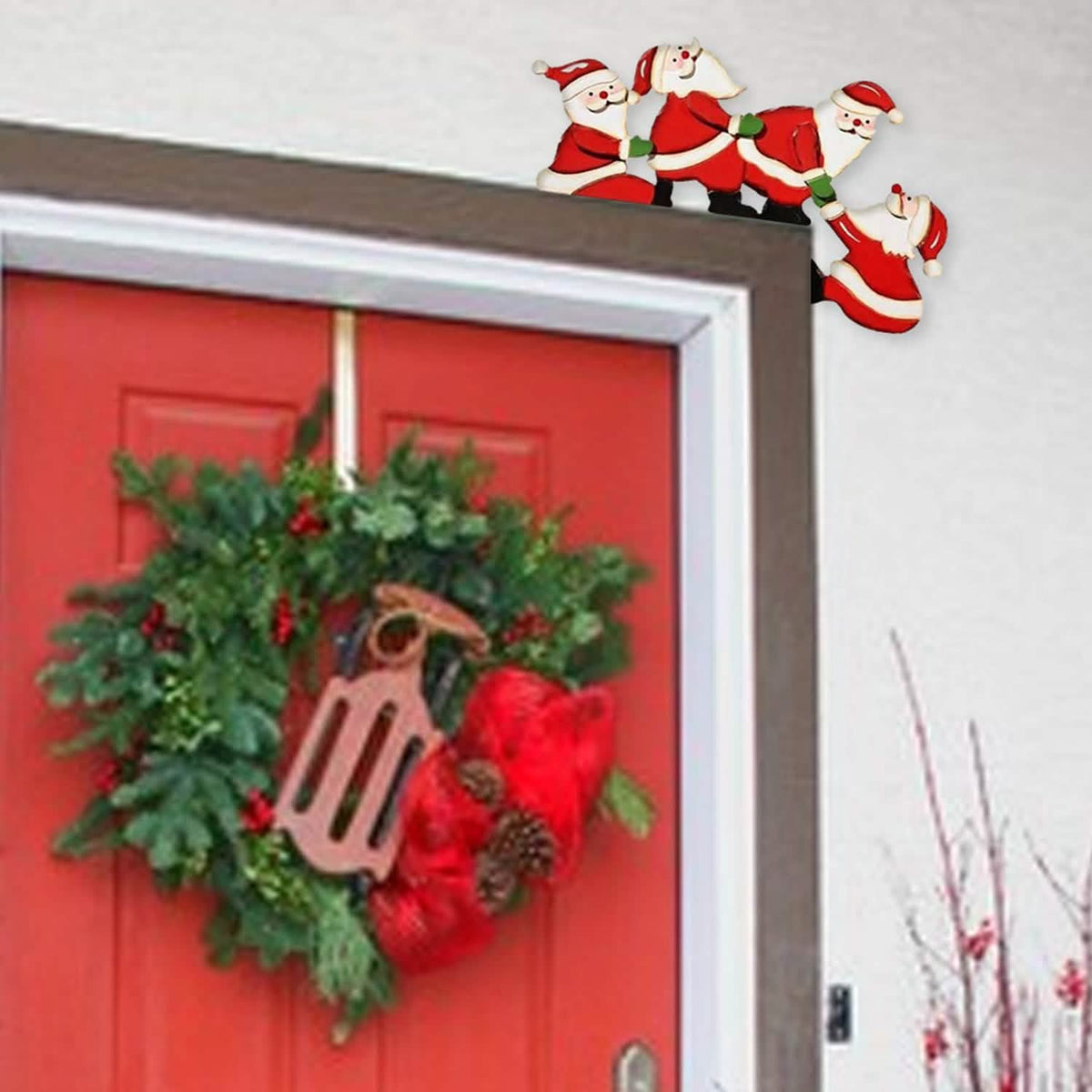 Christmas Door Hanger Decorations Rustic Sign - A-1 Thread Vault