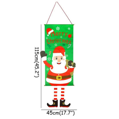 Christmas Door Hanging Flag Decor - A-1 Thread Vault