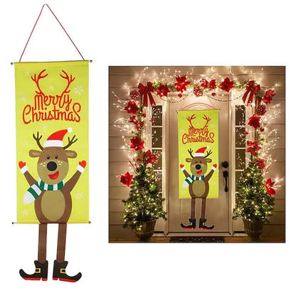 Christmas Door Hanging Flag Decor - A-1 Thread Vault