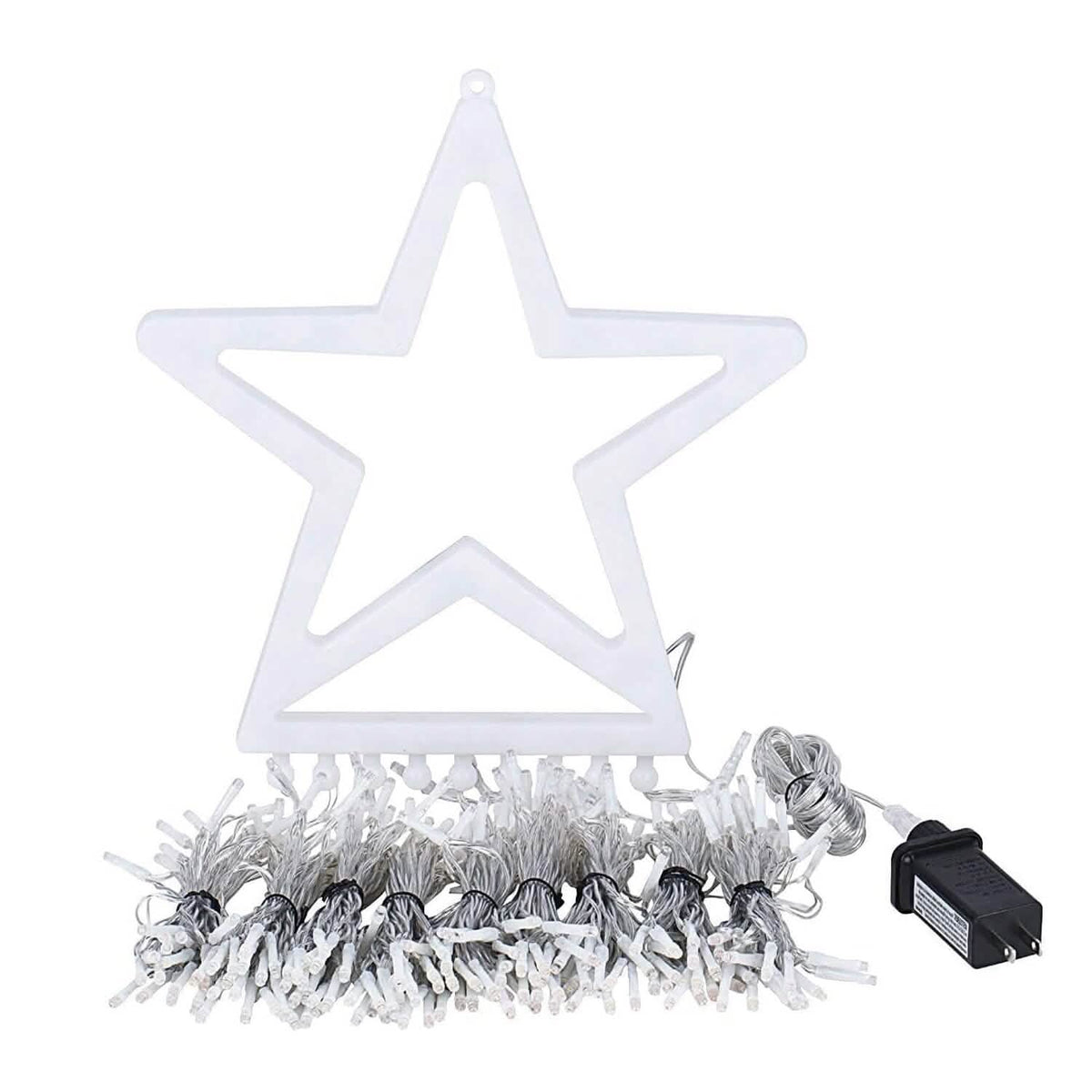 Christmas Hanging Waterfall String Light with Topper Star - A-1 Thread Vault