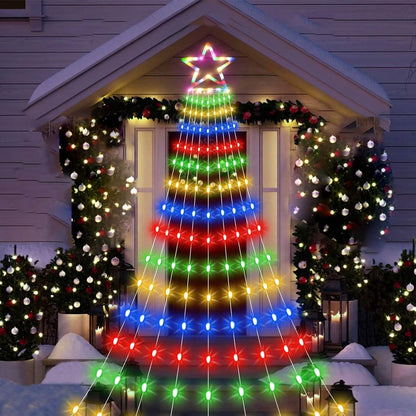 Christmas Hanging Waterfall String Light with Topper Star - A-1 Thread Vault