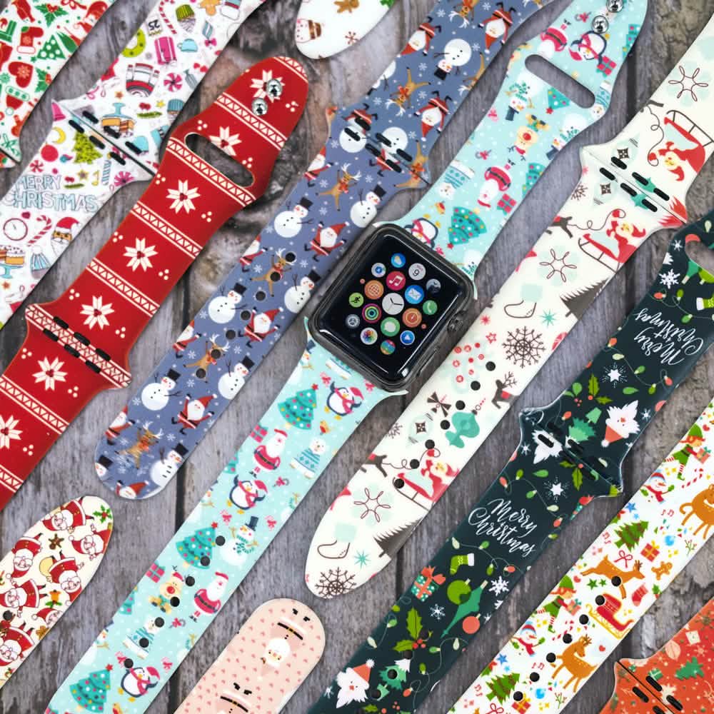 Christmas Silicone Apple Watch Bands - A-1 Thread Vault