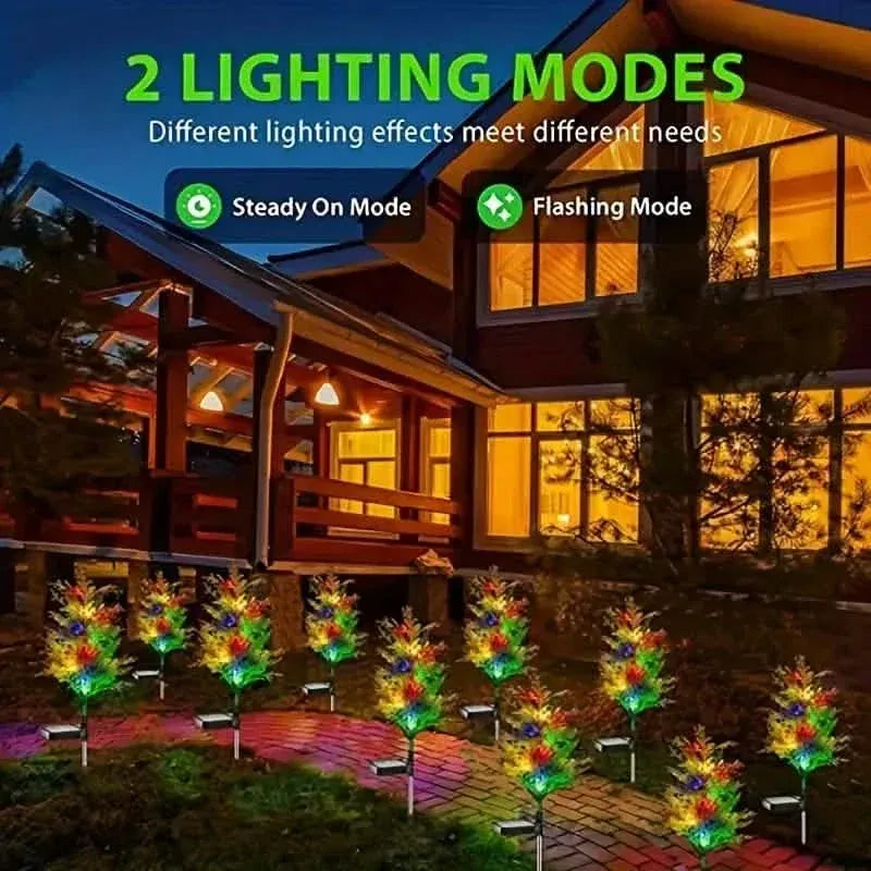 Christmas Solar Lawn Lamp, Garden Solar Light Tree - A-1 Thread Vault