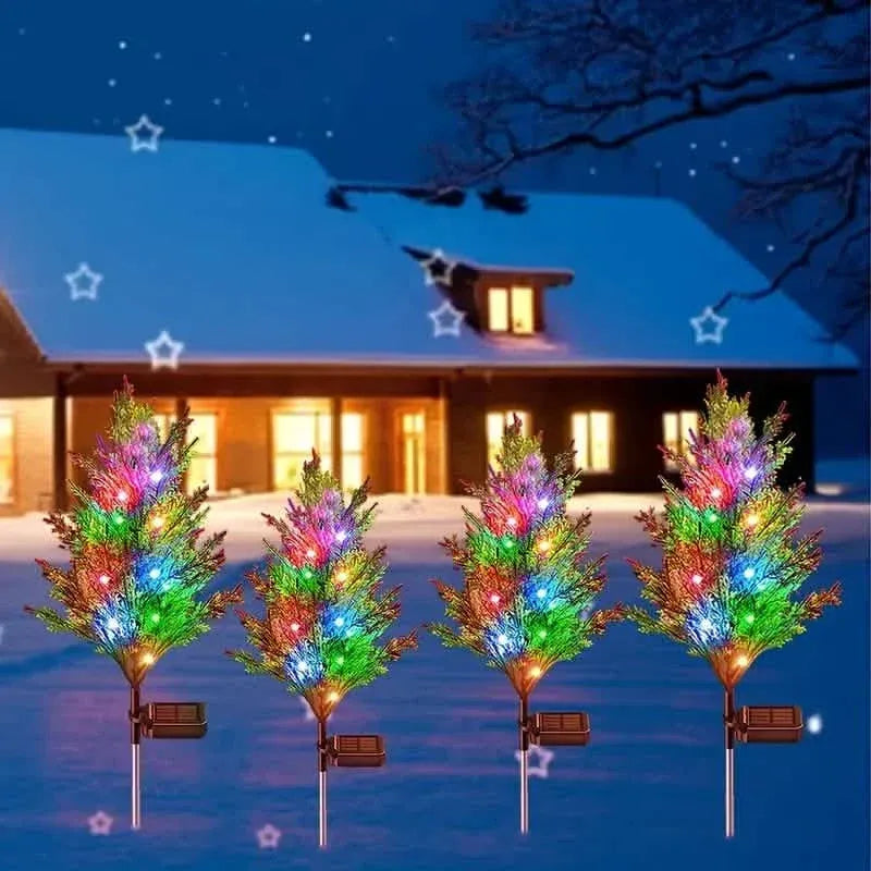 Christmas Solar Lawn Lamp, Garden Solar Light Tree - A-1 Thread Vault