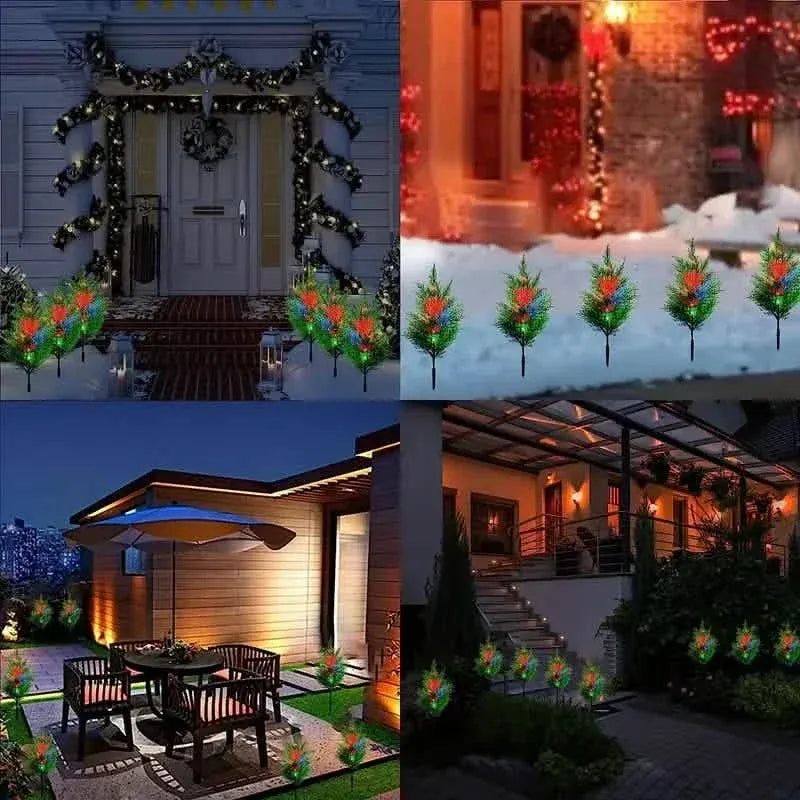 Christmas Solar Lawn Lamp, Garden Solar Light Tree - A-1 Thread Vault