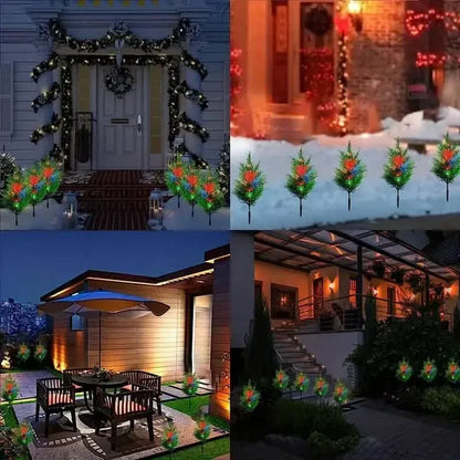 Christmas Solar Lawn Lamp, Garden Solar Light Tree - A-1 Thread Vault