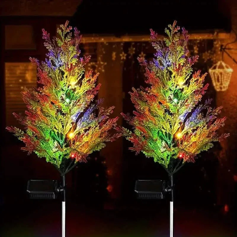 Christmas Solar Lawn Lamp, Garden Solar Light Tree - A-1 Thread Vault