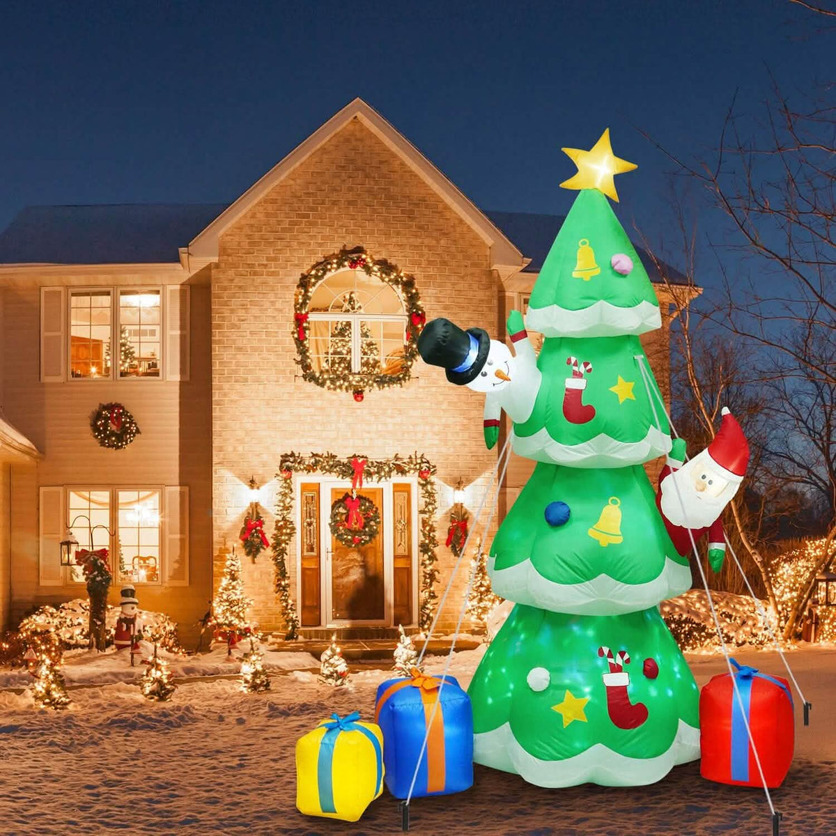 Christmas Tree Inflatable Decoration with LED Light Built-in Air Blower - A-1 Thread Vault