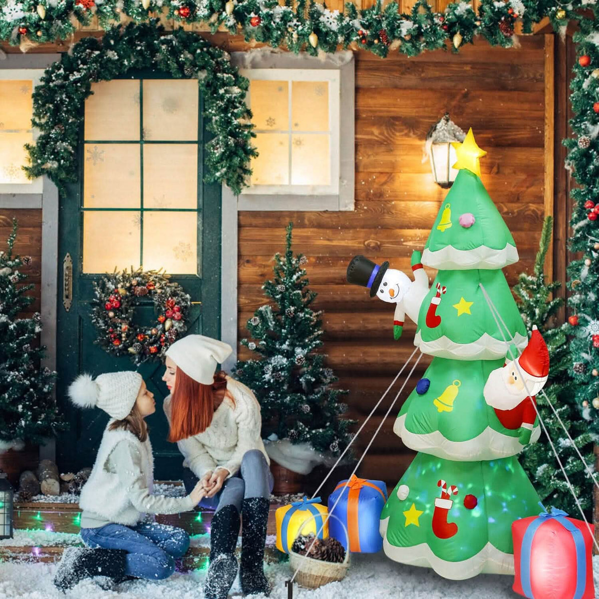 Christmas Tree Inflatable Decoration with LED Light Built-in Air Blower - A-1 Thread Vault
