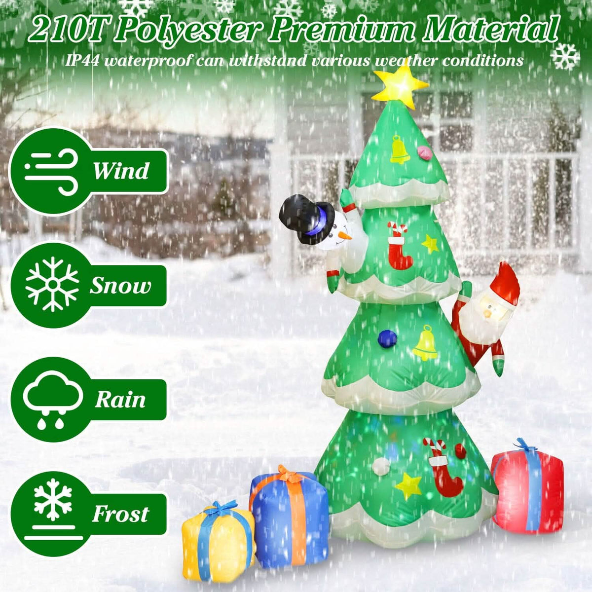 Christmas Tree Inflatable Decoration with LED Light Built-in Air Blower - A-1 Thread Vault