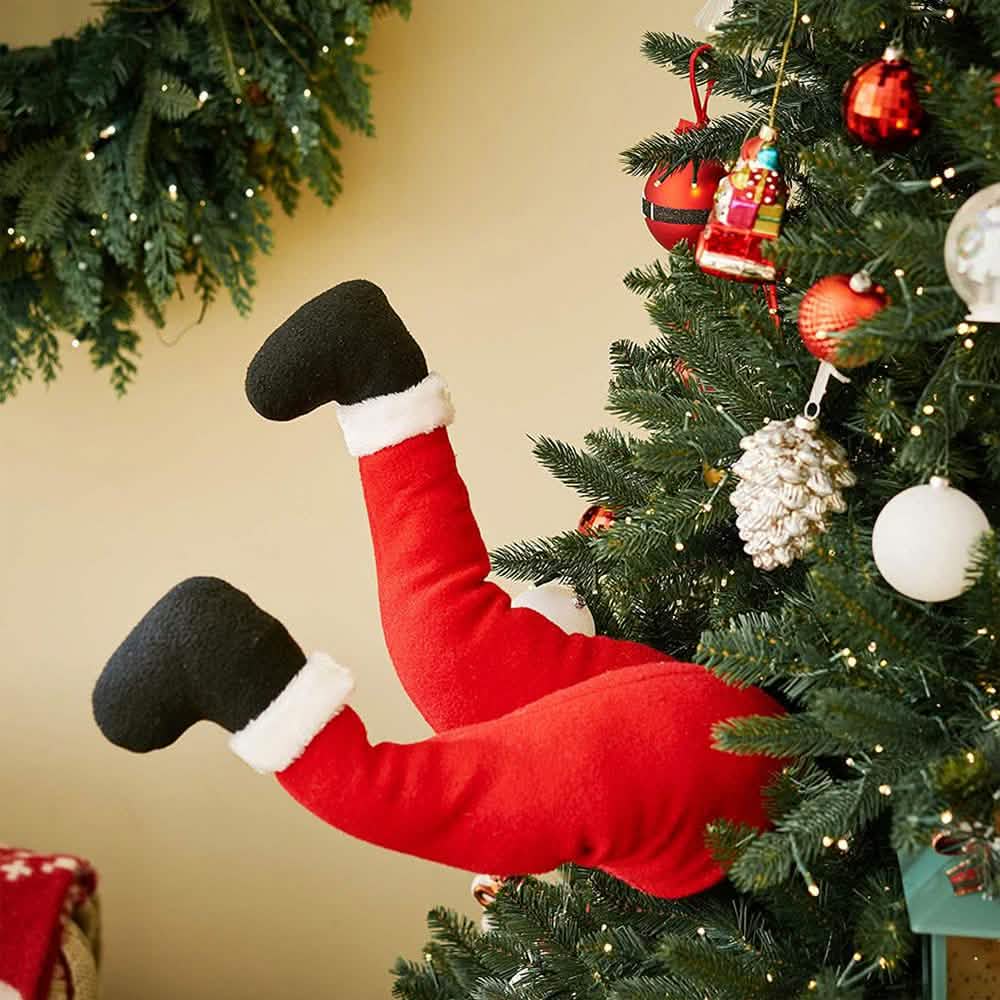 Christmas Tree Kicking Santa Legs - A-1 Thread Vault