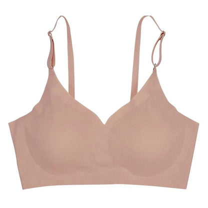 CINOON Seamless Bras for Woman Push Up Underwear Sleep Removable Padded Bralette One Piece Brassiere Wireless Comfort Intimate - A-1 Thread Vault