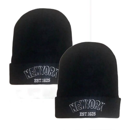 Classic NY Winter Hat Beanies with Thick Fur - A-1 Thread Vault
