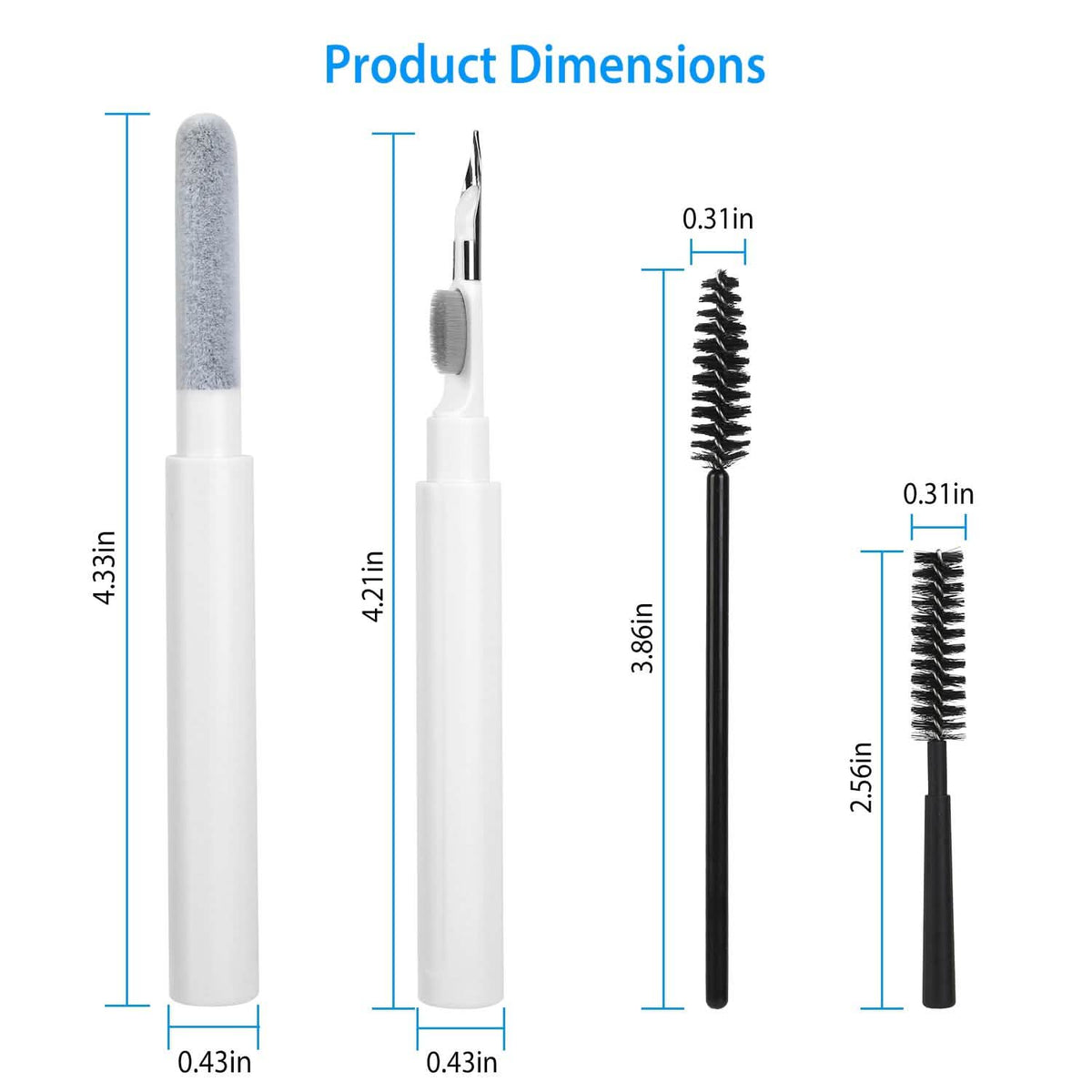 Cleaning Kit For Airpods, Charging Case, Camera, Phone Cleaner Pen Long and Short Fluff Brush - A-1 Thread Vault