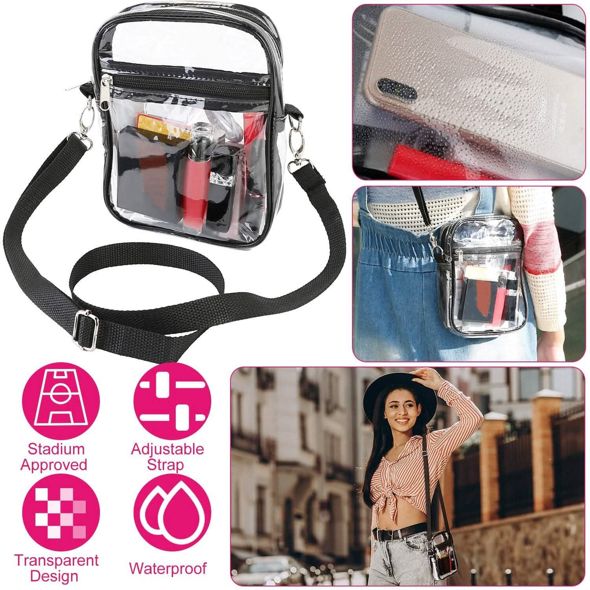 Clear Crossbody Bag Stadium Approved - A-1 Thread Vault