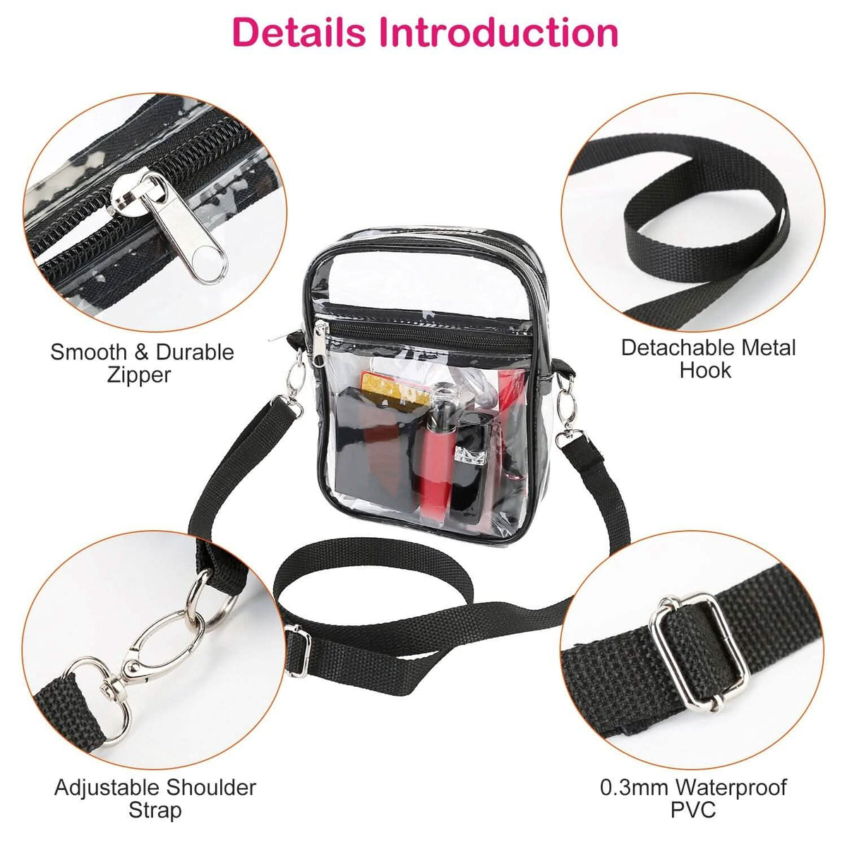 Clear Crossbody Bag Stadium Approved - A-1 Thread Vault