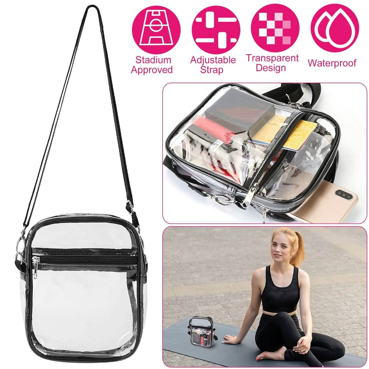 Clear Crossbody Bag Stadium Approved - A-1 Thread Vault