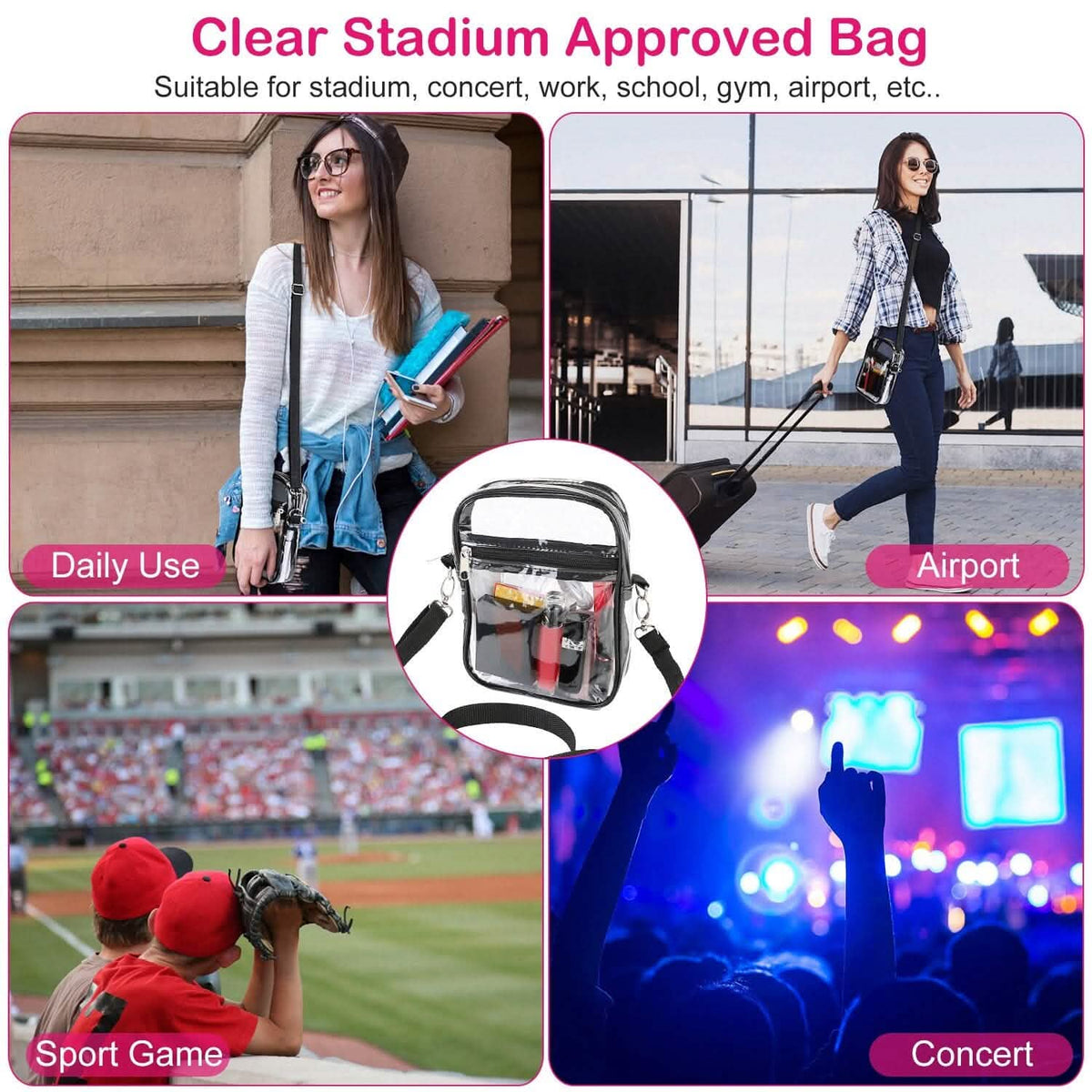 Clear Crossbody Bag Stadium Approved - A-1 Thread Vault