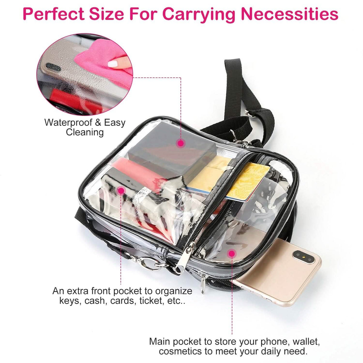 Clear Crossbody Bag Stadium Approved - A-1 Thread Vault