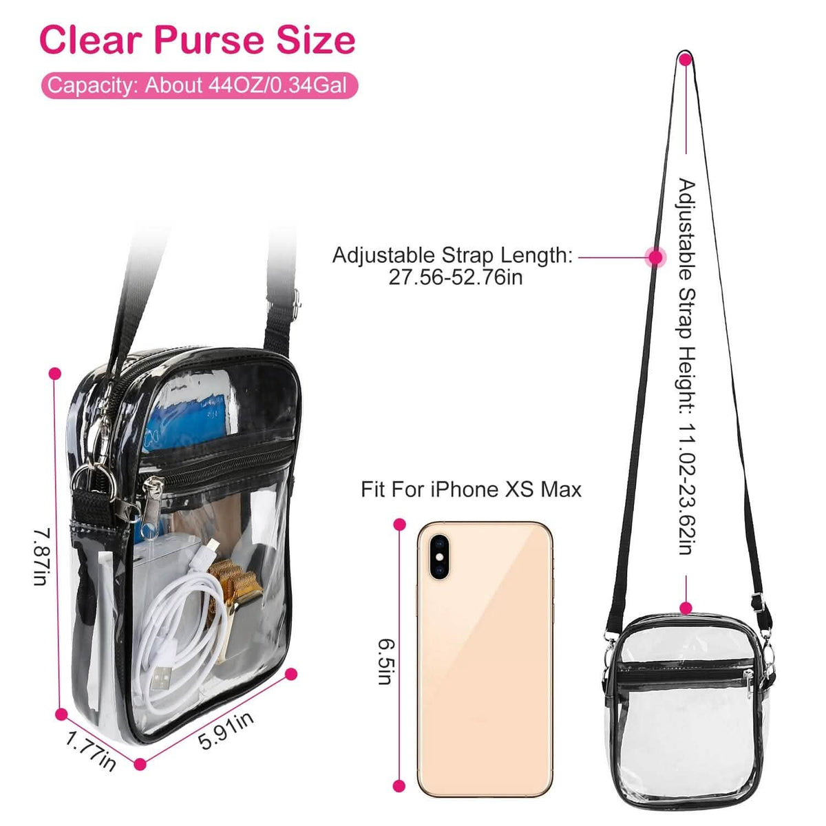 Clear Crossbody Bag Stadium Approved - A-1 Thread Vault