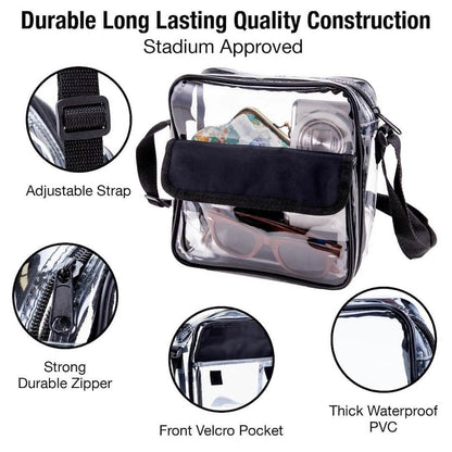 Clear Crossbody Messenger Shoulder Bag - A-1 Thread Vault