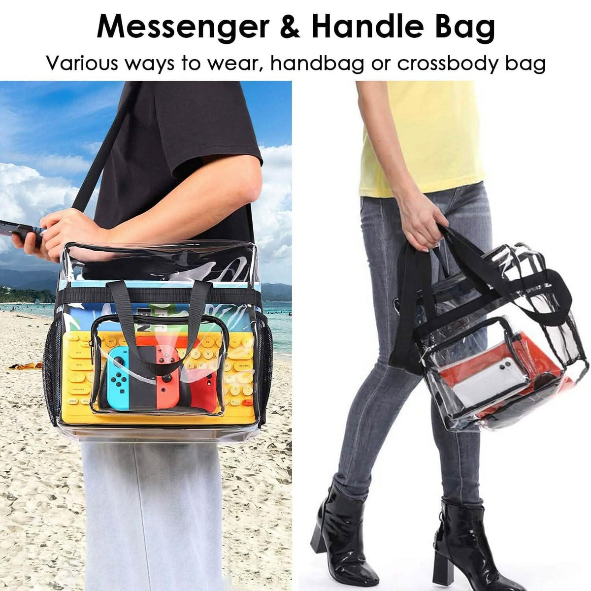 Clear Transparent Shoulder Bag Stadium Approved - A-1 Thread Vault