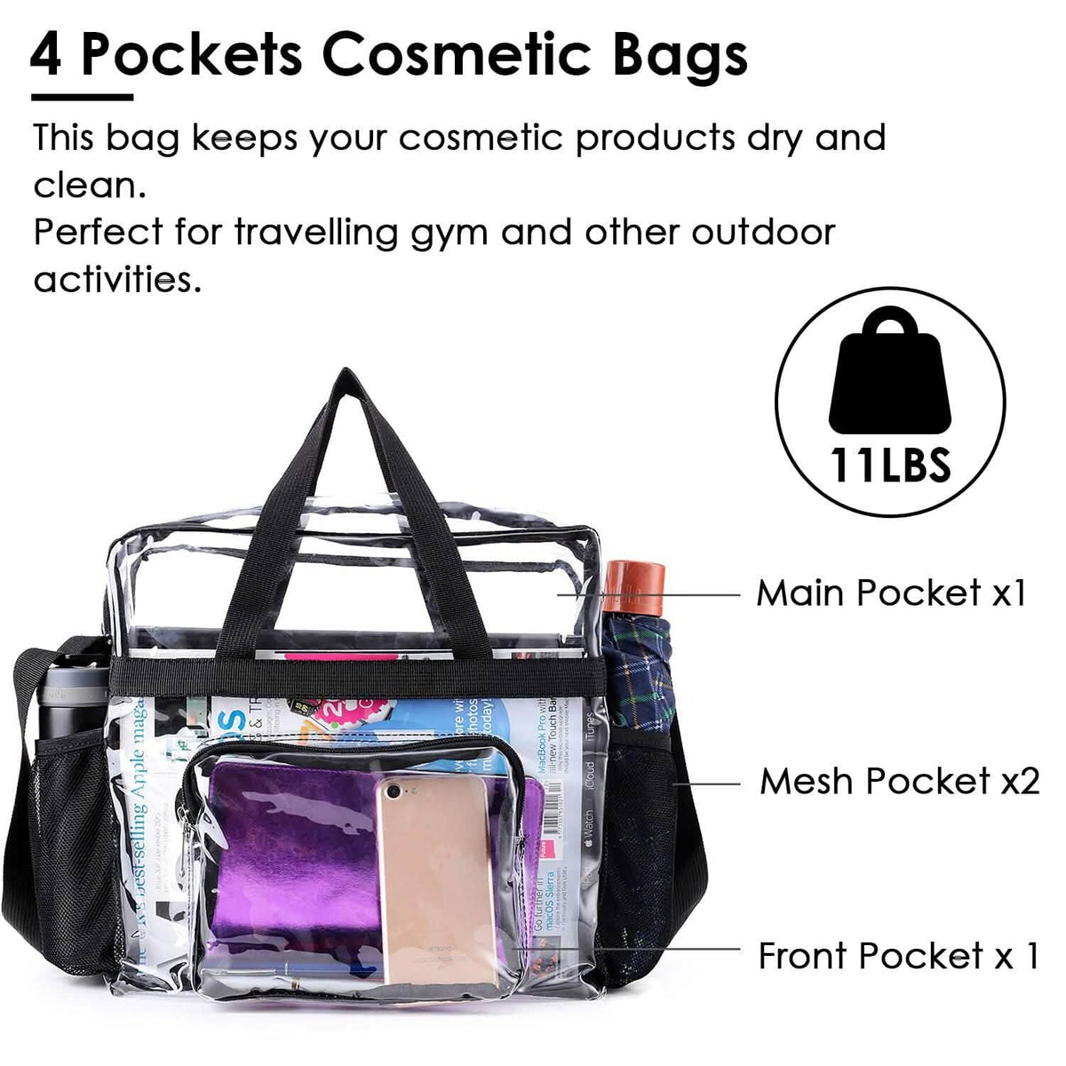 Clear Transparent Shoulder Bag Stadium Approved - A-1 Thread Vault