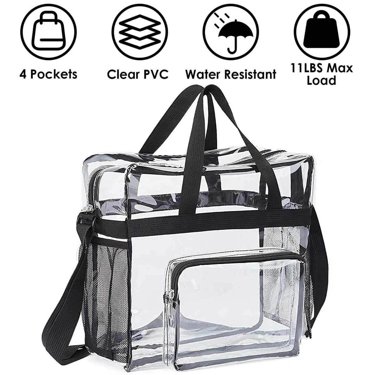 Clear Transparent Shoulder Bag Stadium Approved - A-1 Thread Vault