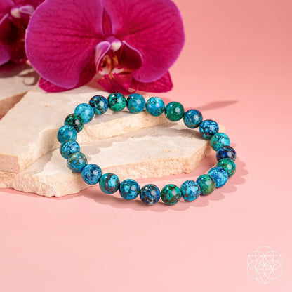 Cleopatra’s Wise Stone - Rare Peruvian Chrysocolla Bracelet - A-1 Thread Vault