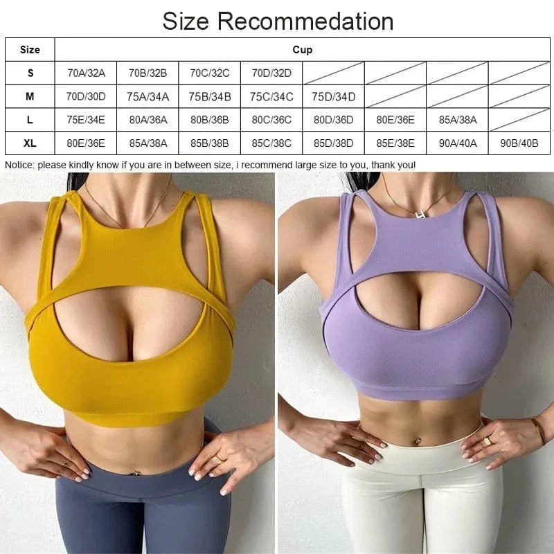 Cloud Hide Super Sexy Women Sports Bra Fitness Yoga Crop Tank Top Underwear Athletic Vest Shockproof Shirt Running Sportswear - A-1 Thread Vault