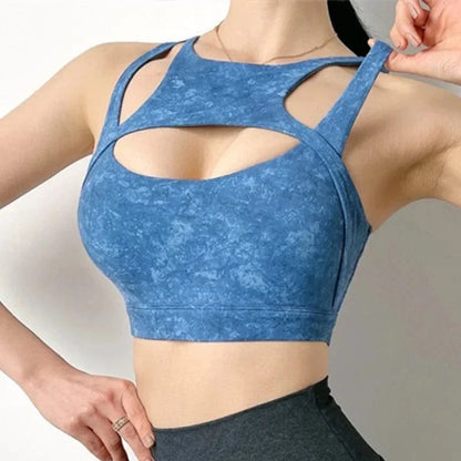 Cloud Hide Super Sexy Women Sports Bra Fitness Yoga Crop Tank Top Underwear Athletic Vest Shockproof Shirt Running Sportswear - A-1 Thread Vault