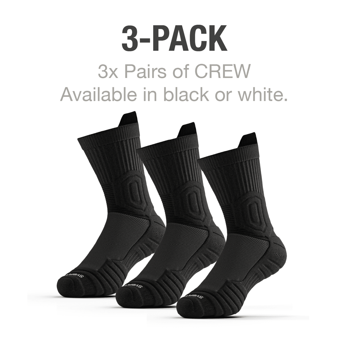 CloudFusion™ Athletic Cushioned Crew Socks - A-1 Thread Vault