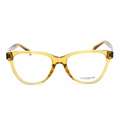 Coach Women's Eyeglasses Transparent Honey Plastic Cat Eye Frame 0HC6202U 5715 (Refurbished) - A-1 Thread Vault