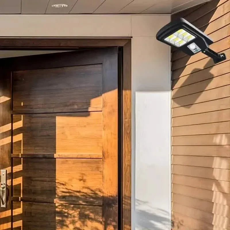 COB Solar Street Lights Remote Control Motion Sensor Security Wall Light with 3 Modes - A-1 Thread Vault
